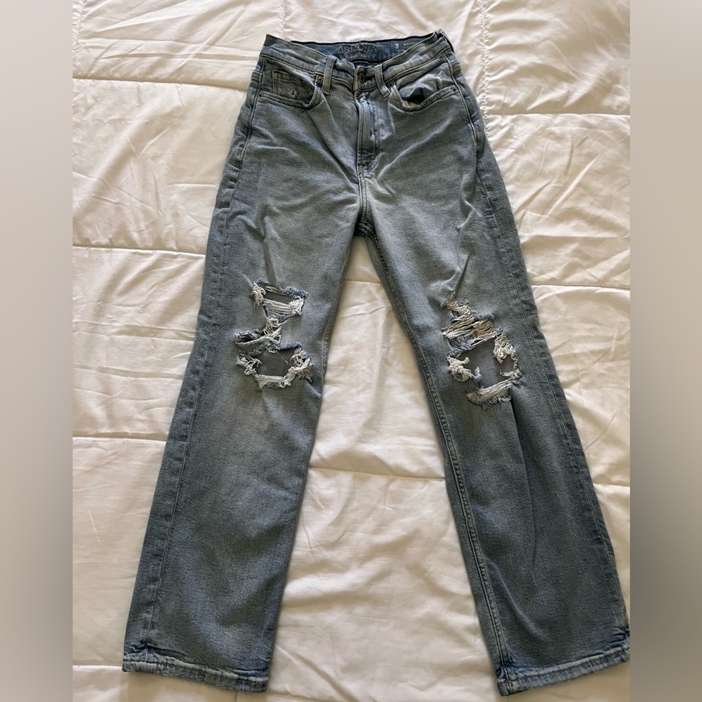 Arizona Jean Company Light Wash Highest-Rise Vintage Straight Jeans